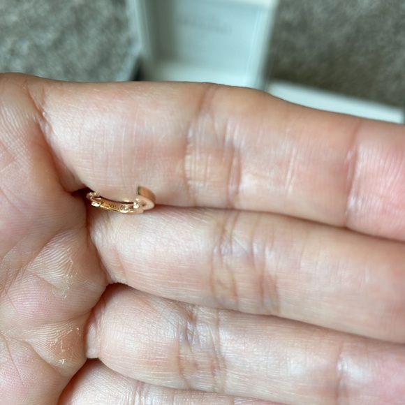 REPOSSI Mini Berbère 18K Rose Gold Huggie Earring - Picture 9 of 14